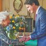 Queen greets Trudeau