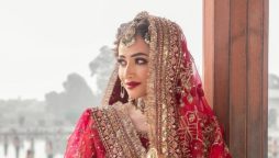You can’t miss Sana Javed’s fresh bridal look