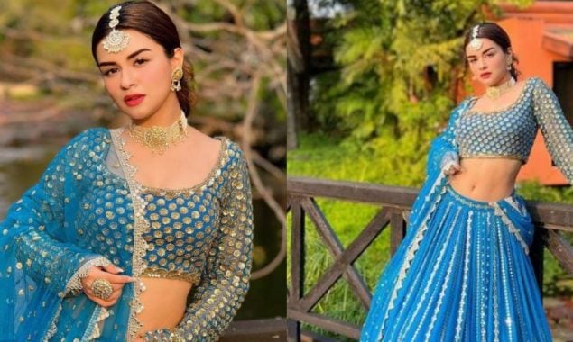 Avneet Kaur dresses up for her photoshoot in a lush blue lehenga