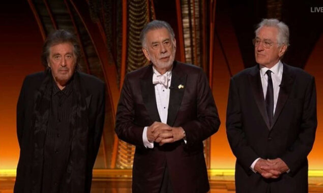 The cast of The Godfather gathered on the Oscar 2022 stage to celebrate 50 years anniversary of the film
