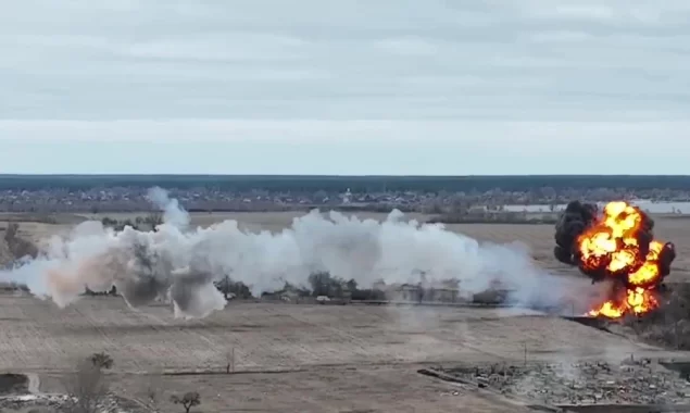In the worst day of the invasion so far, a Russian helicopter was downed in a fireball blast, and Putin’s air force “lost nine aircraft.”