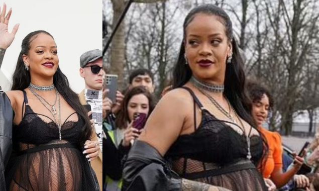 Rihanna flaunts pregnancy curves in this lingerie wear