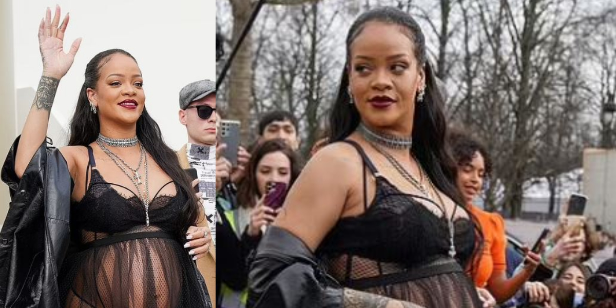 Rihanna flaunts pregnancy curves in this lingerie wear