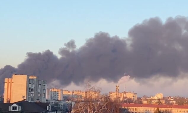 Five people were injured after ‘several’ cruise missile blasts shook Lviv, as Putin opened a terrifying new war front near the NATO border