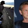 Sean Penn posted a tweet showing him walking on foot to Poland