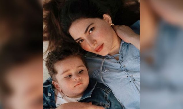 Fans pour in love after Naimal Khawar shares adorable snap with her little one