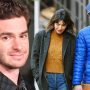 Andrew Garfield and girlfriend Alyssa Miller smile during Date Night at the 2022 SAG Awards