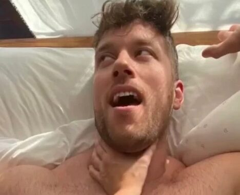 Clayton Echard reacts to viral photo of Susie Evans choking him