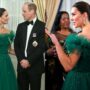 Kate Middleton slays in Her Majesty’s diamonds and a vibrant green gown