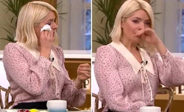 Holly Willoughby sobs over children in Ukraine as Phil is forced to cut to a commercial break