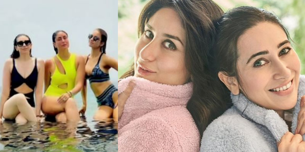 Kareena and Karisma in Maldives