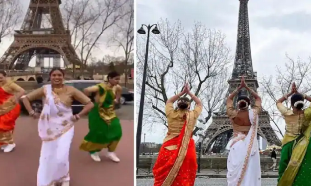 Watch video: Women dance in front of the Eiffel Tower to “Dholida Song”