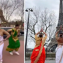 Watch video: Women dance in front of the Eiffel Tower to “Dholida Song”