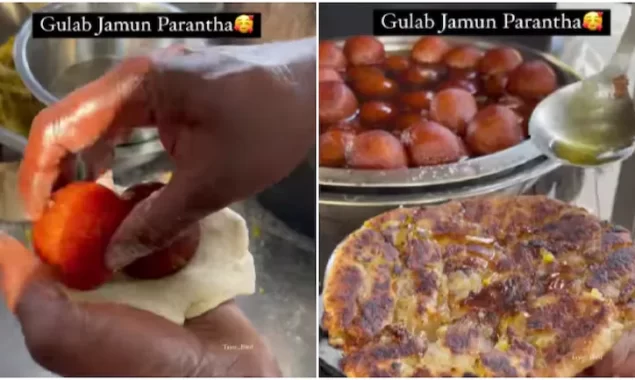 WATCH VIDEO: Man makes parathas stuffed with gulab jamun and tops them with sweet syrup. The internet is divided