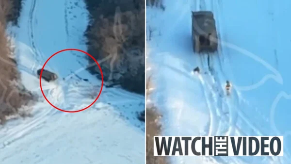 HORRIFIC situation ‘Russian soldiers are ABANDONED by colleagues who flee in a Z truck in a frantic withdrawal from Ukraine.’