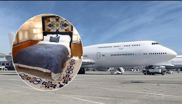 The royal plane’s interior