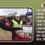 Little girl enters the frame while journalist reports on Ukraine refugee crisis