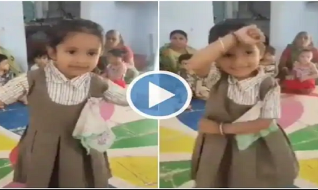 Watch video: A little girl grooves on ‘Kacha Badam’ in her school uniform