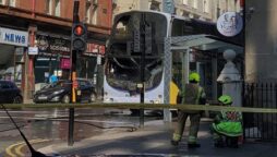 Bus fire in Glasgow injures one