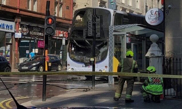 Bus fire in Glasgow injures one