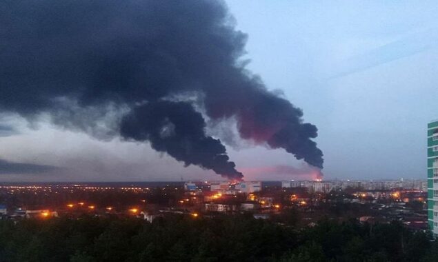 Oil depot blaze breaks out in Russian city