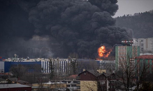 Ukraine airstrike on a Russian fuel station