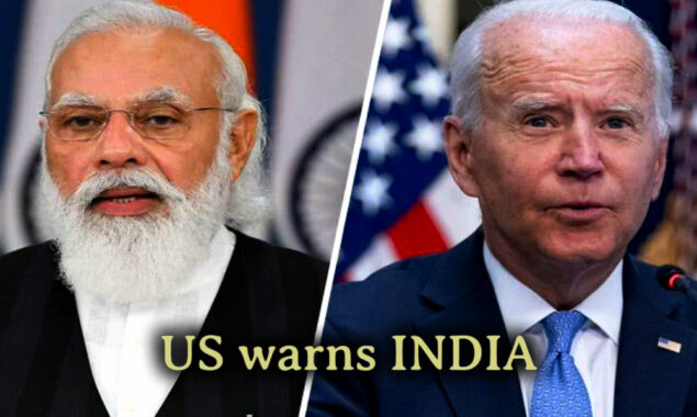 US warns India