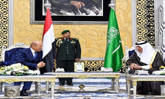 New Yemen Leader lands in Jeddah, Saudi Arabia, on official visit