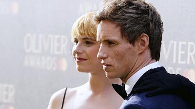 Eddie Redmayne and Jessie Buckley at the Oliviers