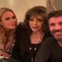 Amanda Holden and Simon Cowell  smiled as they pose for snap with Joan Collins