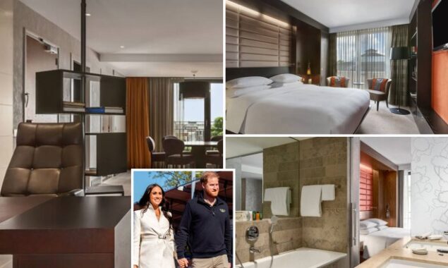 Inside Meghan Markle and Prince Harry’s £2,000-a-night Hilton room with a private elevator, where they slept with their entourage