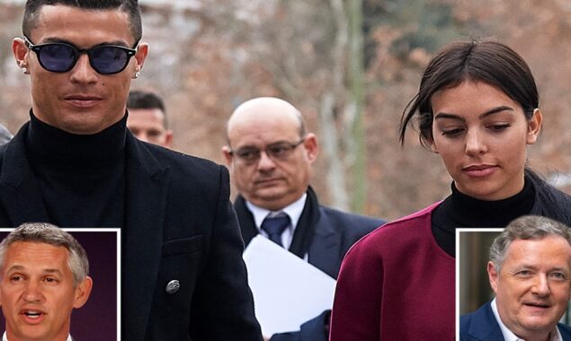 Piers Morgan and Gary Lineker’s condolences to Cristiano Ronaldo and Georgina after baby’s death