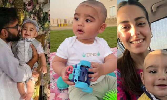 Cutest pictures of Iqra Aziz and Yasir Hussain with their baby Kabir Hussain