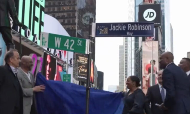Jackie Robinson Way: New York City temporarily renames iconic 42nd Street & Broadway