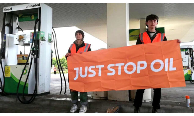 Four climate activists arrested in connection with protests at motorway gas stations