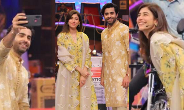 Syra Yousuf and host Sheheryar Munawar look stunning in the show Khel kay jeet