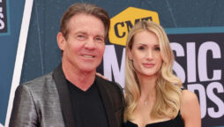 Dennis Quaid and Laura Savoie on the CMT Awards Red Carpet