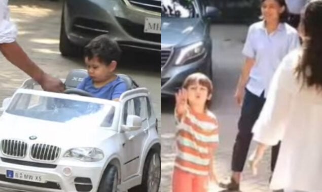 Kareena Kapoor's son Taimur urges paparazzi to turn off their cameras while Jeh enjoying his playtime