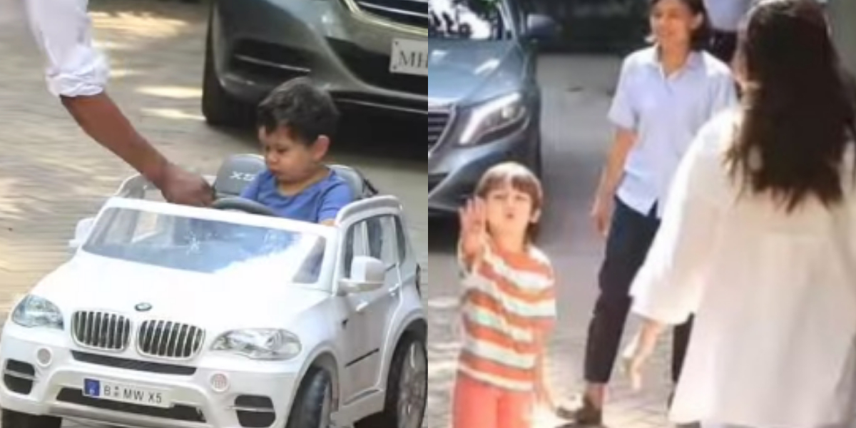 Kareena Kapoor's son Taimur urges paparazzi to turn off their cameras while Jeh enjoying his playtime