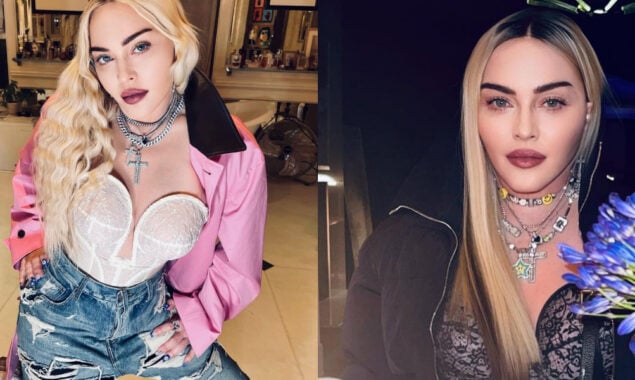 Madonna looks stunning in plunging corset 