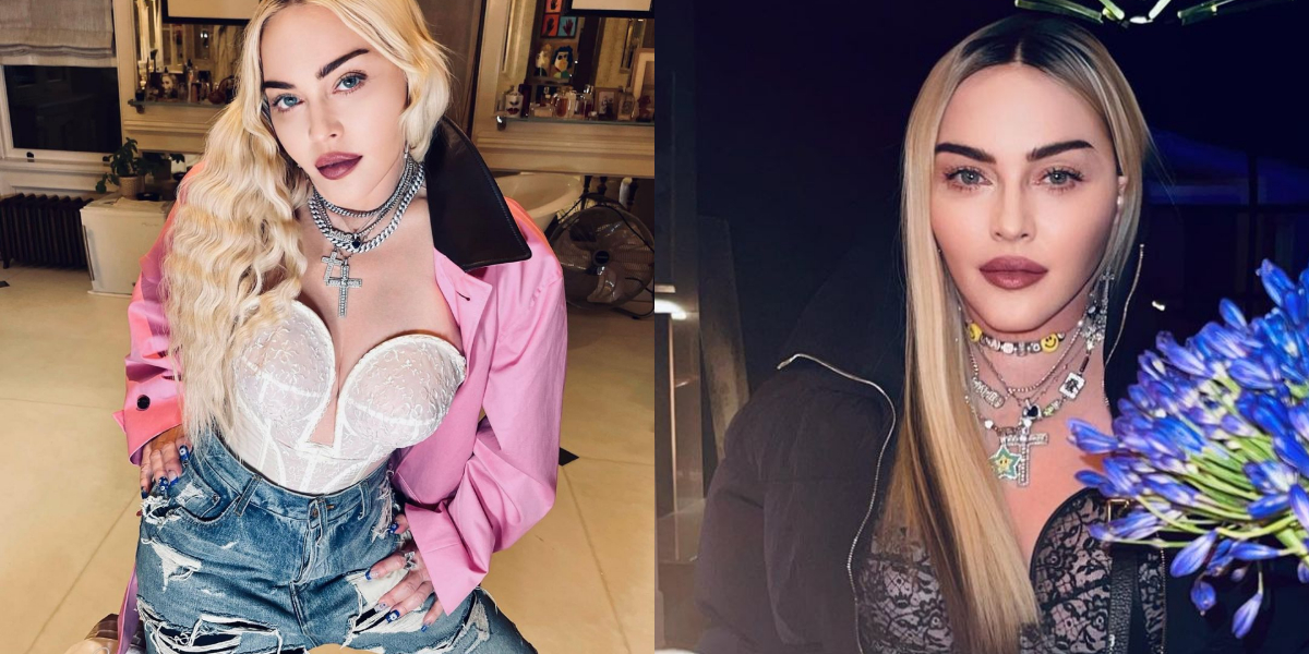 Madonna looks stunning in plunging corset 