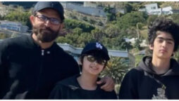 Hrithik Roshan with sons Hrehaan and Hridaan, twin in black