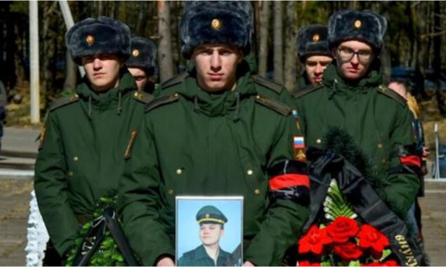 Russian town buries soldier born under Putin, killed in Ukraine