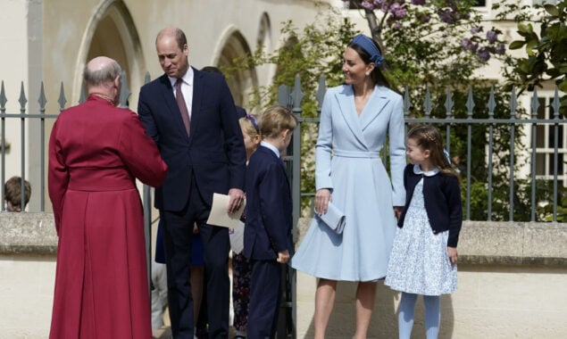 Prince William and Kate Middleton lead the royal Easter service