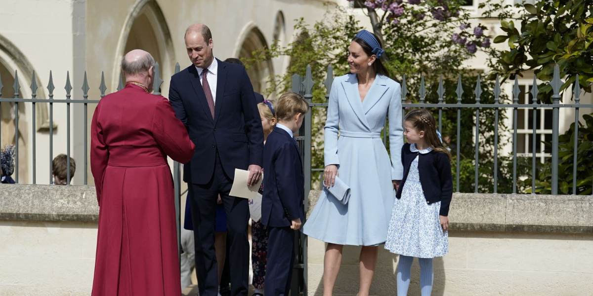 Prince William and Kate Middleton lead the royal Easter service