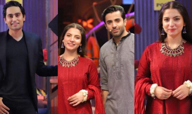 Dananeer and Danish Ali are glowing on the set of ‘Khel Kay Jeet’ with Sheheryar Munawar