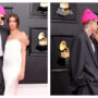 Justin Bieber and Hailey Bieber make a PDA-filled red carpet entrance at the Grammys in 2022