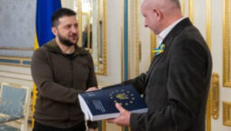Maasikas receives completed EU membership questionnaire from Zelensky