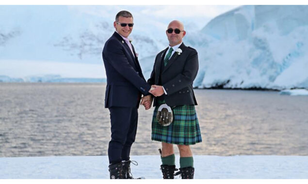 First same-sex marriage held in British Antarctic Territory