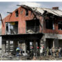 Air strikes hit western Ukraine as Russia forces mass in the east